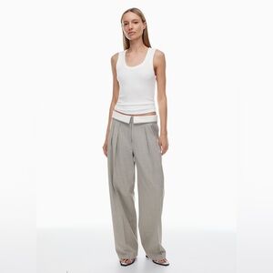Aritzia Babaton Bureau Pant Heather Light Grey Size 6